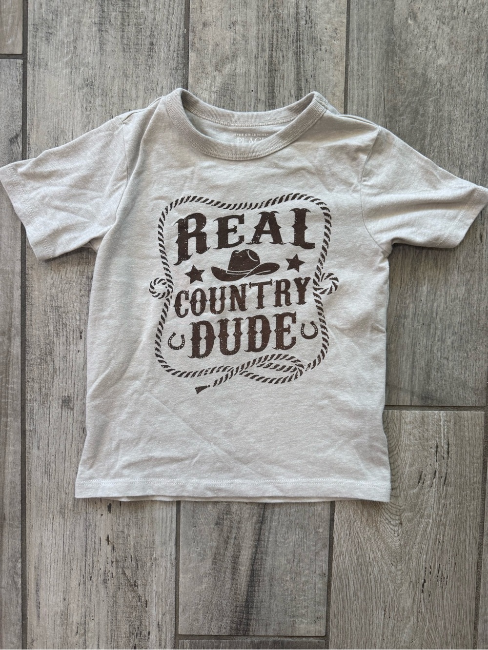 The Children's Place Light Gray 'Real Country Dude' Graphic Tee